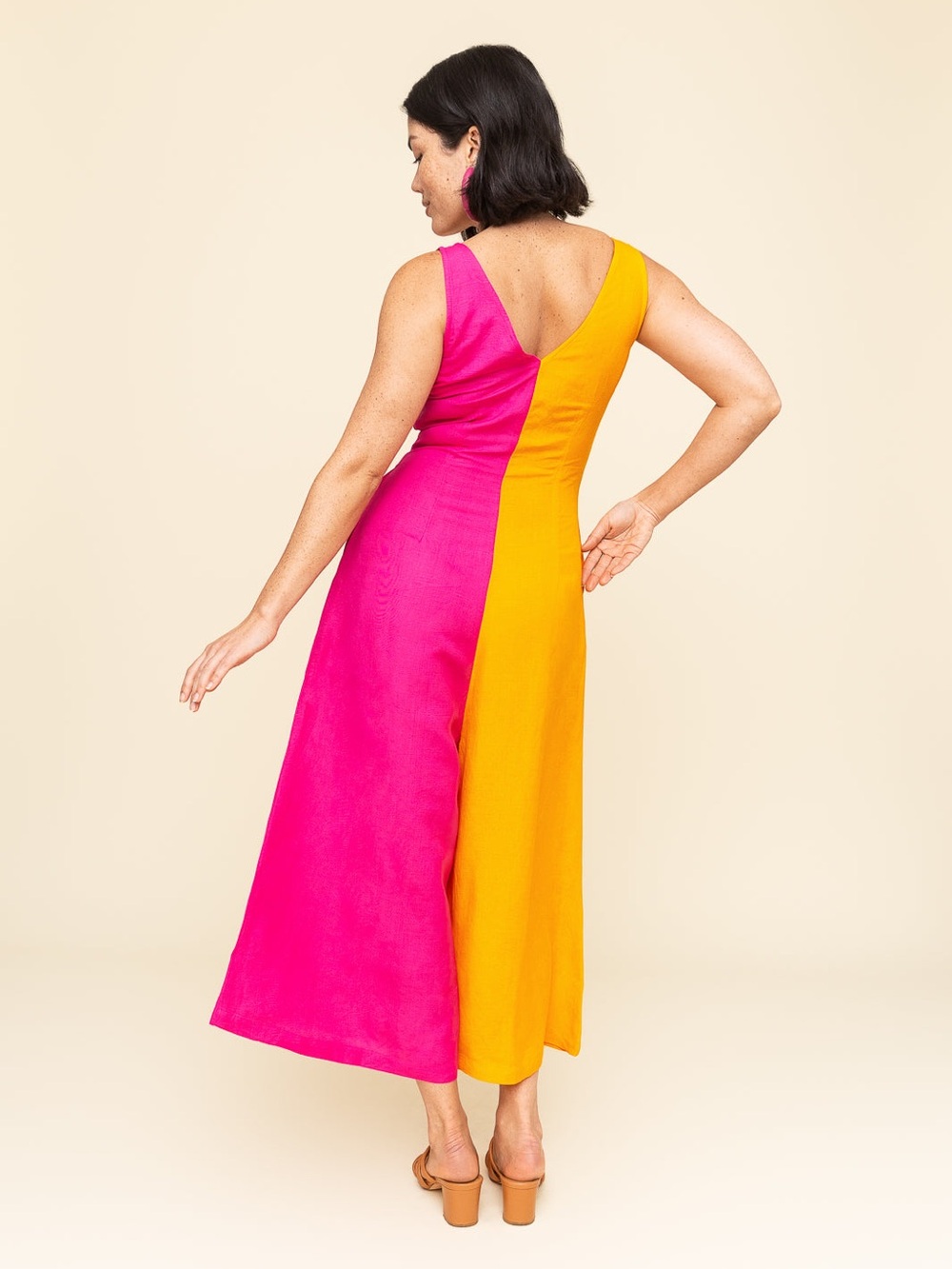Mixed By Nasrin Color Block Jumpsuit - Picture 2 of 8